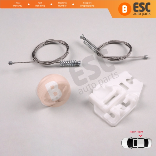 Window Regulator Repair Kit Rear Right Door for BMW 3 Series E46 1998-2005 4/5 Door 51358212100