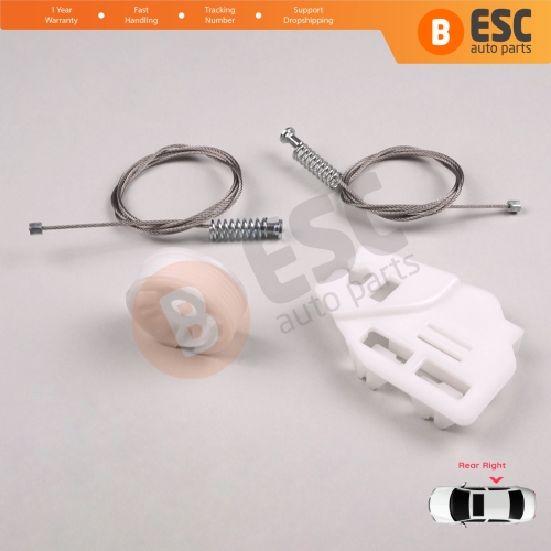 Window Regulator Repair Kit Rear Right Door for BMW 3 Series E46 1998-2005 4/5 Door 51358212100