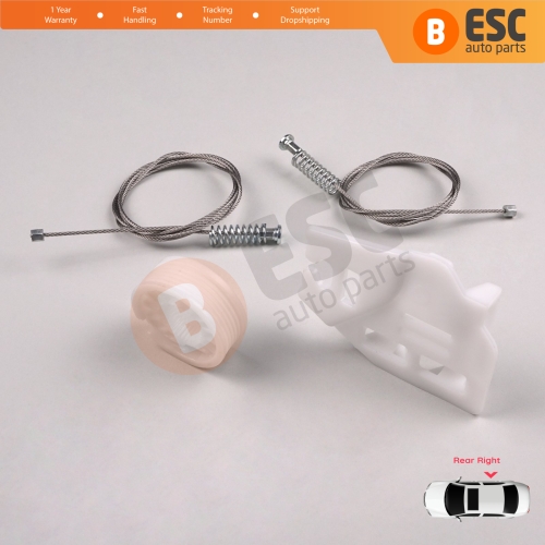 Window Regulator Repair Kit Rear Right Door for BMW 3 Series E46 1998-2005 4/5 Door 51358212100