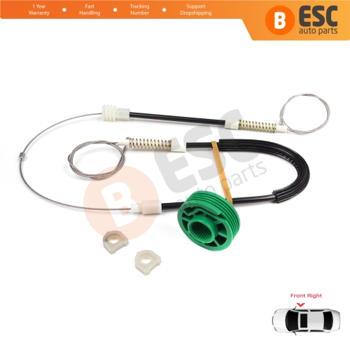 Window Regulator Repair Kit Front Right for Audi A6 C4 4A 1994-1998 100 C4 4A 4/5 Door 4A0837462