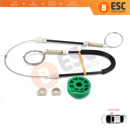 Window Regulator Repair Kit Front Right for Audi A6 C4 4A 1994-1998 100 C4 4A 4/5 Door 4A0837462