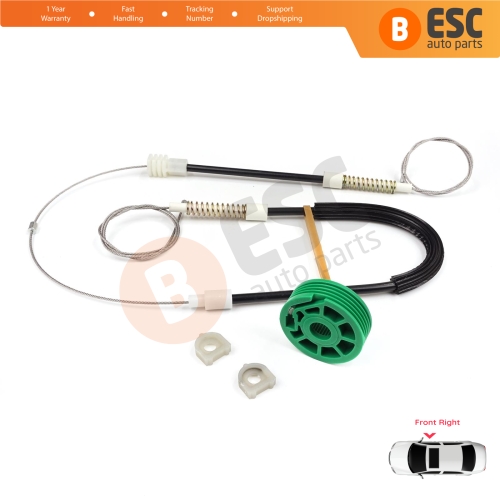 Window Regulator Repair Kit Front Right for Audi A6 C4 4A 1994-1998 100 C4 4A 4/5 Door 4A0837462