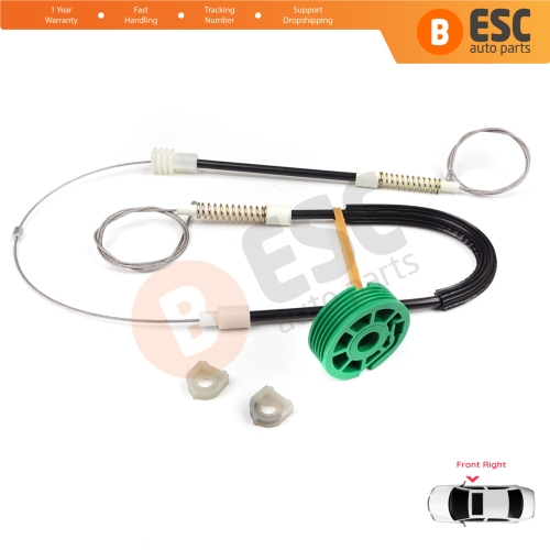 Window Regulator Repair Kit Front Right for Audi A6 C4 4A 1994-1998 100 C4 4A 4/5 Door 4A0837462