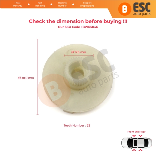 Window Regulator Motor Cog Roller Gear for Ford Focus MK1 C170 DAW DBW DFW DNW 1998-2005 4/5 Door