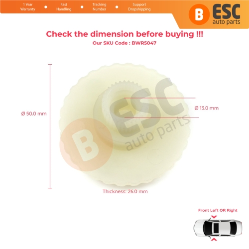 Window Regulator Motor Cog Roller Gear for Ford Fiesta MK5 MK6 JH JD 2002-2008 Fusion JU KA MK1 RB Fiat Stilo 192 2/3 Door