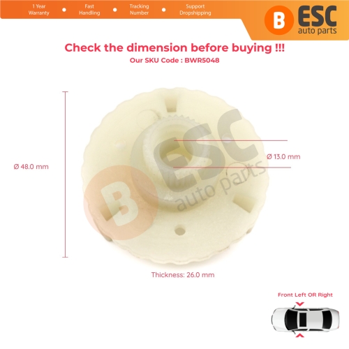 Window Regulator Motor Cog Roller Gear for DAF Truck CF65 CF75 CF85 XF95 XF105 2001-2013 1779727 1779728