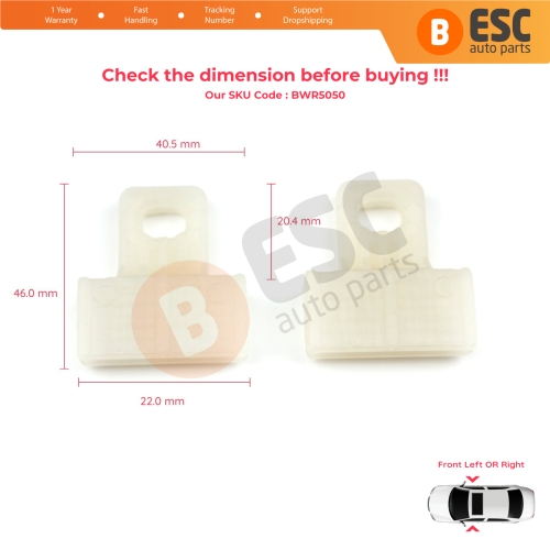 Front Left or Right Door Window Glass Holder Connector Sash Clips For Renault Megane MK3 BZ0/1 DZ0/1 KZ0/1 Fluence L3