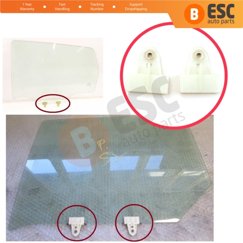 Window Glass Holder Connector Sash Clips Rear for Renault Megane MK3 4/5 Door Fluence Nissan Qashqai J10 Front for Qashqai J10 Note E11 Micra K12 Pathfinder R51 Primera P11