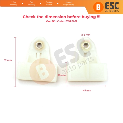 Window Glass Holder Connector Sash Clips Rear for Renault Megane MK3 4/5 Door Fluence Nissan Qashqai J10 Front for Qashqai J10 Note E11 Micra K12 Pathfinder R51 Primera P11