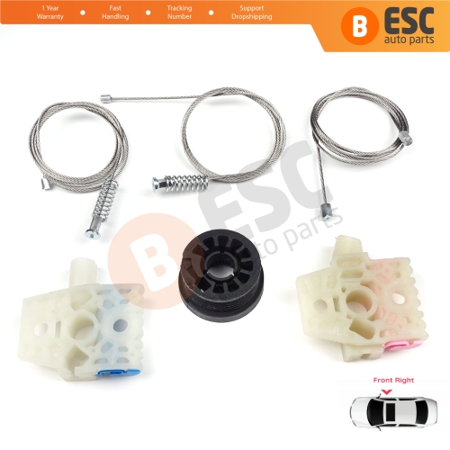 Window Regulator Repair Kit Front Right for VW Golf MK6 A6 5K 5K1 AJ5 Variant 2008-20014 5-Door 5K0837462
