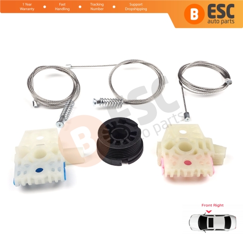 Window Regulator Repair Kit Front Right for VW Golf MK6 A6 5K 5K1 AJ5 Variant 2008-20014 5-Door 5K0837462