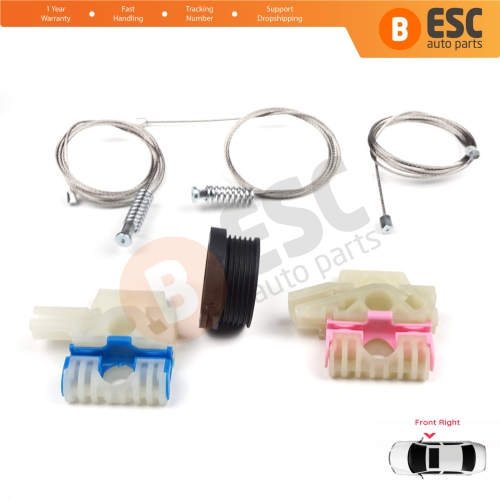 Window Regulator Repair Kit Front Right for VW Golf MK6 A6 5K 5K1 AJ5 Variant 2008-20014 5-Door 5K0837462