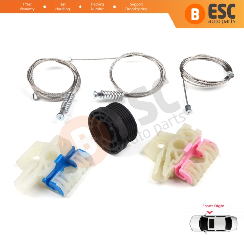 Window Regulator Repair Kit Front Right for VW Golf MK6 A6 5K 5K1 AJ5 Variant 2008-20014 5-Door 5K0837462