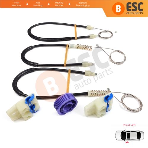 Window Regulator Repair Kit Front Left for VW Polo Vento MK5 6R 6C 61 2009-2022 4/5 Door 6R4837461