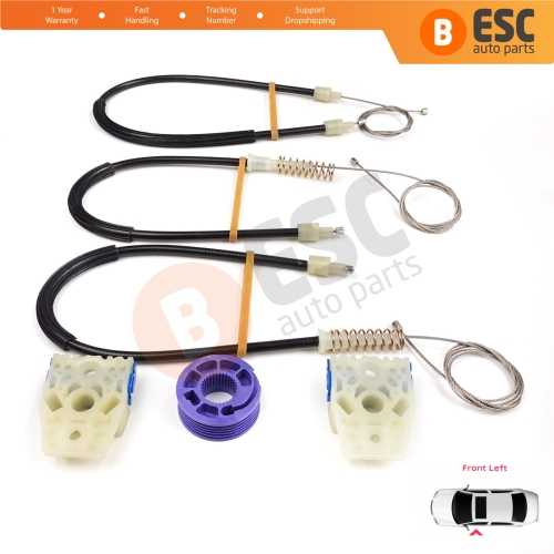 Window Regulator Repair Kit Front Left for VW Polo Vento MK5 6R 6C 61 2009-2022 4/5 Door 6R4837461