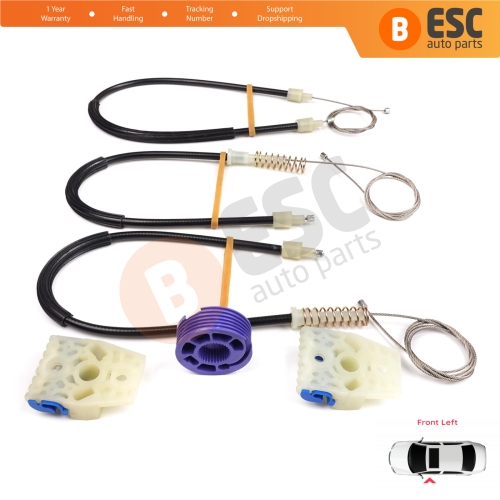 Window Regulator Repair Kit Front Left for VW Polo Vento MK5 6R 6C 61 2009-2022 4/5 Door 6R4837461