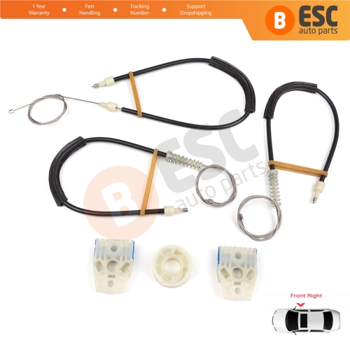 Window Regulator Repair Kit Front Right for VW Polo Vento MK5 6R 6C 61 2009-2022 4/5 Door 6R4837462