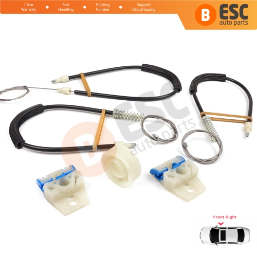 Window Regulator Repair Kit Front Right for VW Polo Vento MK5 6R 6C 61 2009-2022 4/5 Door 6R4837462