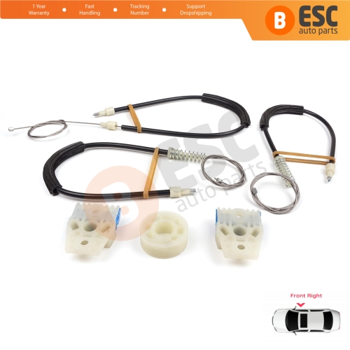 Window Regulator Repair Kit Front Right for VW Polo Vento MK5 6R 6C 61 2009-2022 4/5 Door 6R4837462