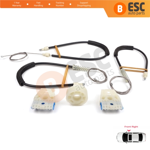 Window Regulator Repair Kit Front Right for VW Polo Vento MK5 6R 6C 61 2009-2022 4/5 Door 6R4837462