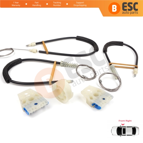 Window Regulator Repair Kit Front Right for VW Polo Vento MK5 6R 6C 61 2009-2022 4/5 Door 6R4837462