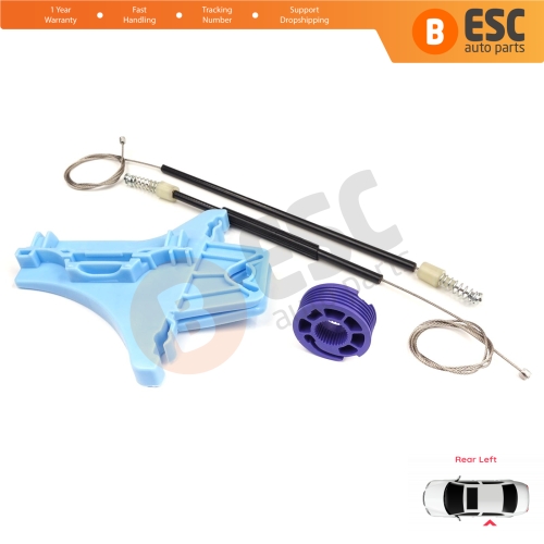 Window Regulator Repair Kit Rear Left for VW Polo Vento MK5 6R 6C 61 2009-2022 4/5 Door 6R4839461