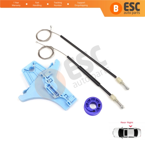 Window Regulator Repair Kit Rear Right for VW Polo Vento MK5 6R 6C 61 2009-2022 4/5 Door 6R4839462