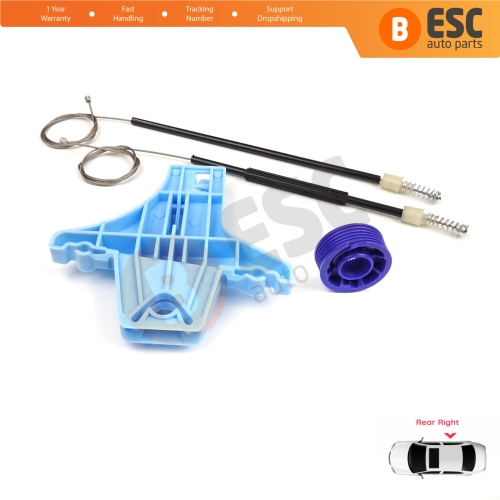 Window Regulator Repair Kit Rear Right for VW Polo Vento MK5 6R 6C 61 2009-2022 4/5 Door 6R4839462