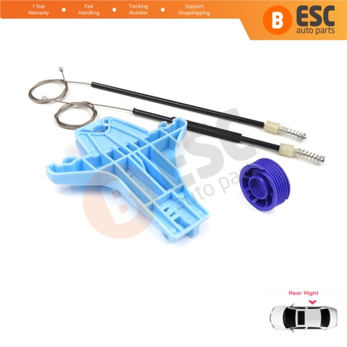 Window Regulator Repair Kit Rear Right for VW Polo Vento MK5 6R 6C 61 2009-2022 4/5 Door 6R4839462