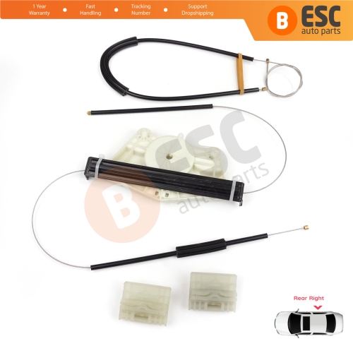 Power Window Regulator Repair Set Rear Right for VW Touareg MK1 7L Porsche Cayenne 9PA 955 957 2002-2010 7L0839462