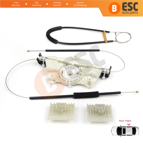 Power Window Regulator Repair Set Rear Right for VW Touareg MK1 7L Porsche Cayenne 9PA 955 957 2002-2010 7L0839462