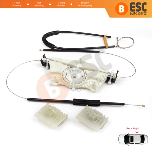 Power Window Regulator Repair Set Rear Right for VW Touareg MK1 7L Porsche Cayenne 9PA 955 957 2002-2010 7L0839462