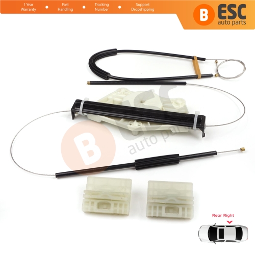 Power Window Regulator Repair Set Rear Right for VW Touareg MK1 7L Porsche Cayenne 9PA 955 957 2002-2010 7L0839462