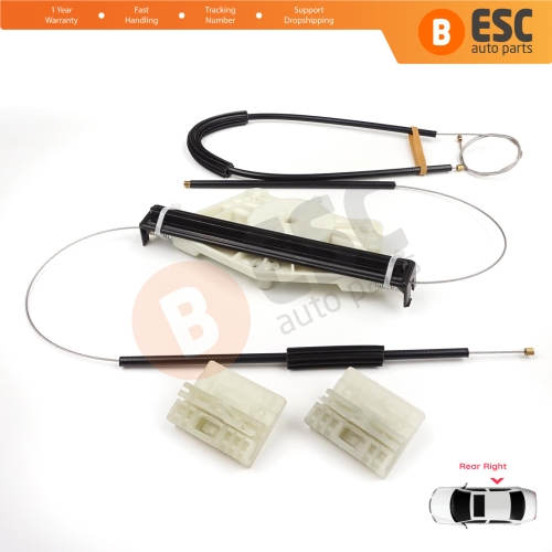 Power Window Regulator Repair Set Rear Right for VW Touareg MK1 7L Porsche Cayenne 9PA 955 957 2002-2010 7L0839462