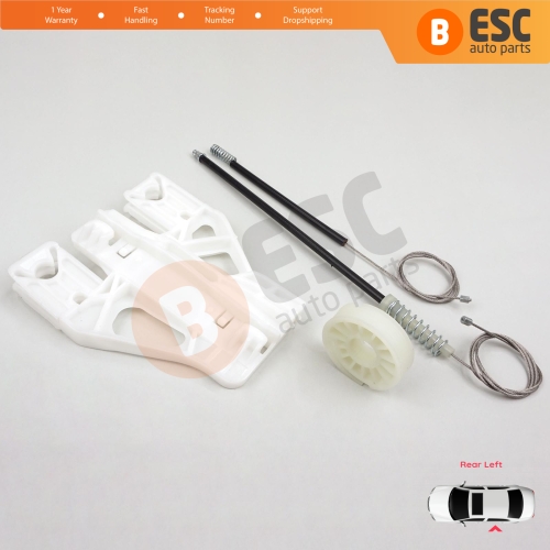 Window Regulator Repair Kit Rear Left for Audi A1 MK1 8X 2010-2019 5-Door Hatchback Sportback 8X4839461