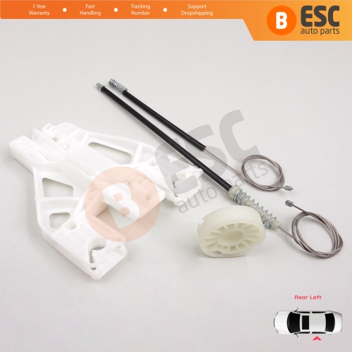 Window Regulator Repair Kit Rear Left for Audi A1 MK1 8X 2010-2019 5-Door Hatchback Sportback 8X4839461