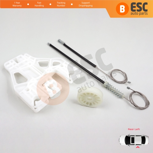 Window Regulator Repair Kit Rear Left for Audi A1 MK1 8X 2010-2019 5-Door Hatchback Sportback 8X4839461