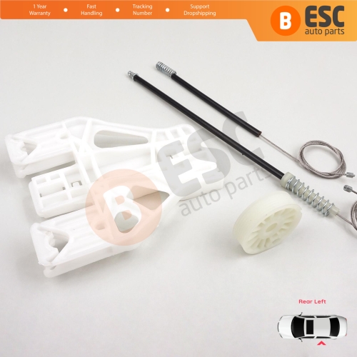 Window Regulator Repair Kit Rear Left for Audi A1 MK1 8X 2010-2019 5-Door Hatchback Sportback 8X4839461