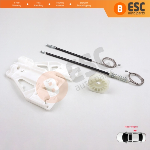 Window Regulator Repair Kit Rear Right for Audi A1 MK1 8X 2010-2019 5-Door Hatchback Sportback 8X4839462