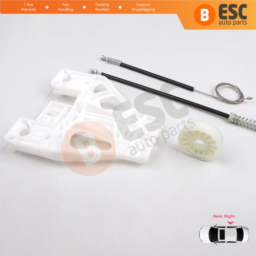 Window Regulator Repair Kit Rear Right for Audi A1 MK1 8X 2010-2019 5-Door Hatchback Sportback 8X4839462