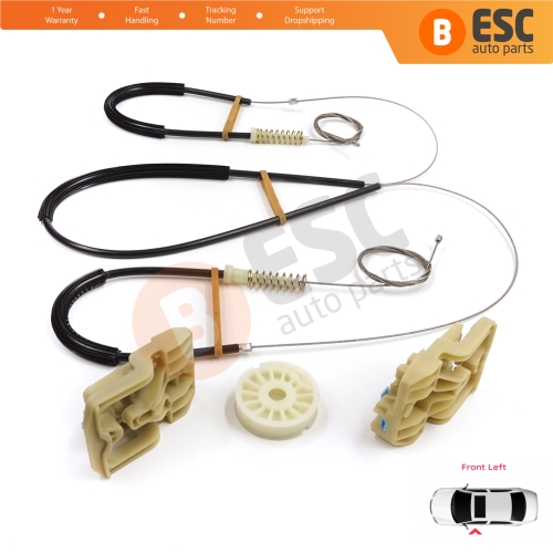 Window Regulator Repair Kit Front Left for Audi Q5 SQ5 8R 8RB 2008-2018 5-Door 8R0837461