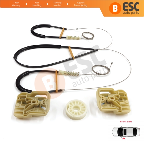 Window Regulator Repair Kit Front Left for Audi Q5 SQ5 8R 8RB 2008-2018 5-Door 8R0837461