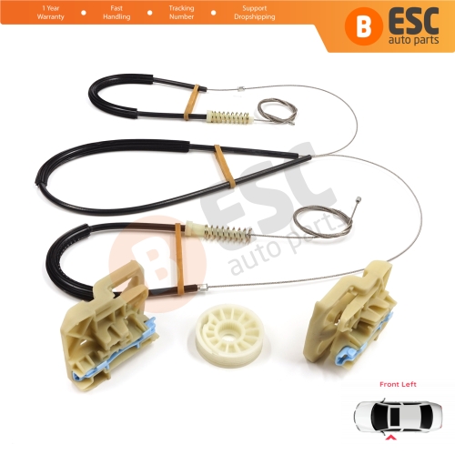 Window Regulator Repair Kit Front Left for Audi Q5 SQ5 8R 8RB 2008-2018 5-Door 8R0837461