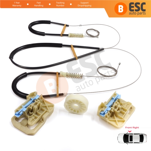 Window Regulator Repair Kit Front Right for Audi Q5 SQ5 8R 8RB 2008-2018 5-Door 8R0837462