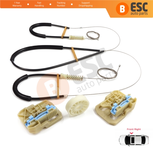 Window Regulator Repair Kit Front Right for Audi Q5 SQ5 8R 8RB 2008-2018 5-Door 8R0837462