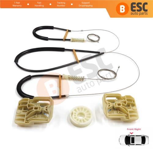 Window Regulator Repair Kit Front Right for Audi Q5 SQ5 8R 8RB 2008-2018 5-Door 8R0837462