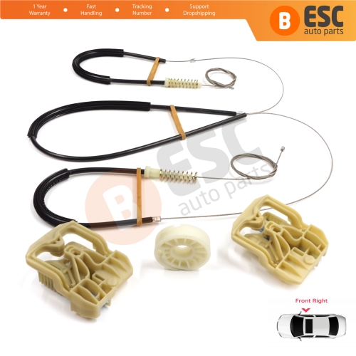 Window Regulator Repair Kit Front Right for Audi Q5 SQ5 8R 8RB 2008-2018 5-Door 8R0837462