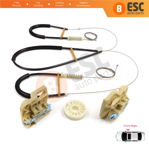 Window Regulator Repair Kit Front Right for Audi Q5 SQ5 8R 8RB 2008-2018 5-Door 8R0837462