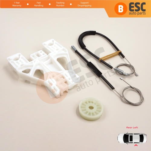 Window Regulator Repair Kit Rear Left for Audi Q5 SQ5 8R 8RB 2008-2018 5-Door 8R0839461