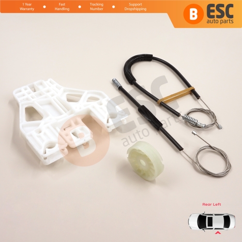 Window Regulator Repair Kit Rear Left for Audi Q5 SQ5 8R 8RB 2008-2018 5-Door 8R0839461